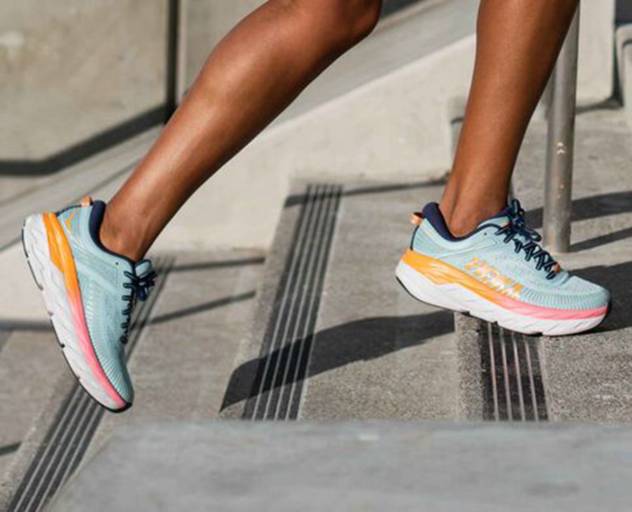 Hoka One One Løbesko Dame - Bondi 7 - Blå - 256840REY